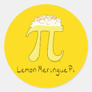 Lemon Meringue Pi Cute Wiskunde Pi Day Stickers