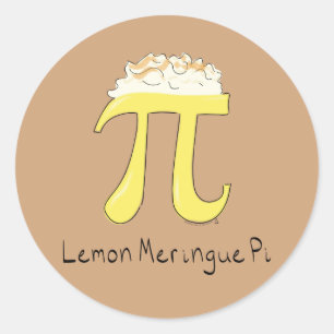 Lemon Meringue Pi Cute Wiskunde Pi Day Stickers