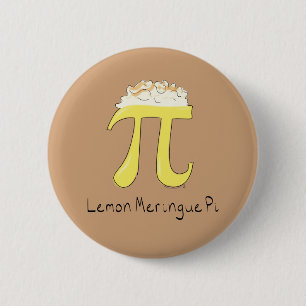 Lemon Meringue Pi Schattig Wiskunde Pi-dag Knop Sp Ronde Button 5,7 Cm