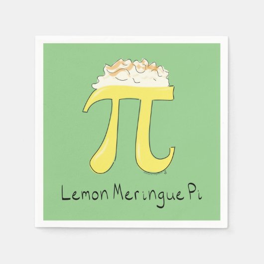 Lemon Meringue Pi Symbol Wiskunde Teacher Cute Servet (Voorkant)