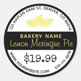 Lemon Meringue Pie Bakery Round Sticker