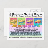 Lemon Meringue Pie Martini Recept Kaart Briefkaart (Voorkant / Achterkant)