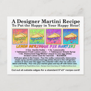 Lemon Meringue Pie Martini Recipe Card Briefkaart
