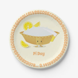 Lemon Meringue Pie Pi Day Bord papier