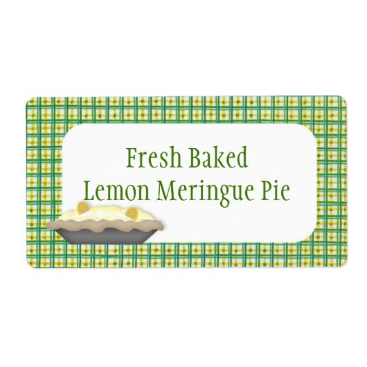 Lemon Meringue Pie Productlabel Etiket (Voorkant)
