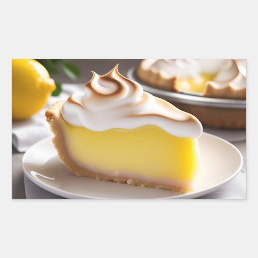 Lemon Meringue Pie Rechthoekige Sticker (Voorkant)