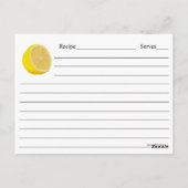 Lemon Meringue Pie Recipe Card Briefkaart (Achterkant)