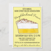 Lemon Meringue Pie Slice Picnic Cookout Potluck Kaart (Voorkant)