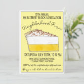 Lemon Meringue Pie Slice Picnic Cookout Potluck Kaart (Staand voorkant)