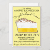 Lemon Meringue Pie Slice Picnic Cookout Potluck Kaart (Voorkant / Achterkant)