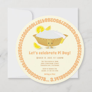 Lemon Meringue Pie Wiskunde Holiday Pi Dag Kaart
