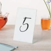 Lemon Meringue Wedding Table Number Reclamebord Met Voetstuk (Insitu)