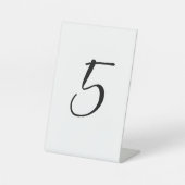 Lemon Meringue Wedding Table Number Reclamebord Met Voetstuk (Voorkant)