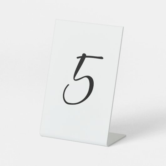 Lemon Meringue Wedding Table Number Reclamebord Met Voetstuk (Voorkant)
