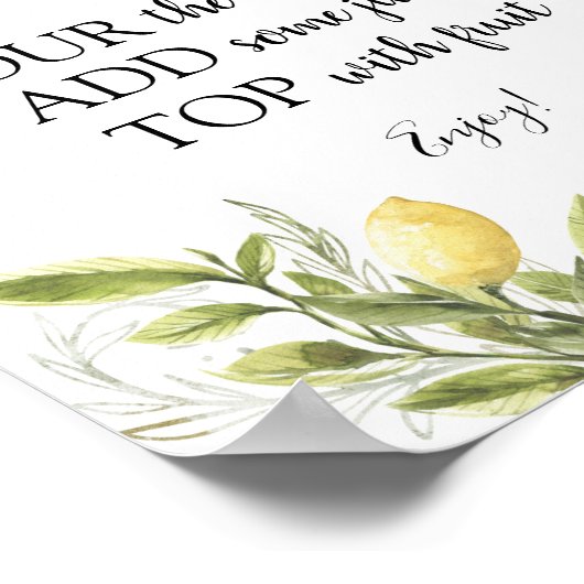 Lemon Mimosa Bar-Drink op het hoofdplein Poster (Hoek)