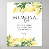 Lemon Mimosa Bar-Drink op het hoofdplein Poster (Voorkant)