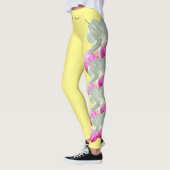 Lemon Minnesota State Lady Slipper Flower Leggings (Links)