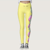 Lemon Minnesota State Lady Slipper Flower Leggings (Voorkant)
