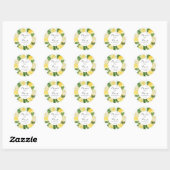 Lemon Miss naar Mrs Bruiloftsfeest Ronde Sticker (Vel)