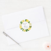 Lemon Miss naar Mrs Bruiloftsfeest Ronde Sticker (Envelop)