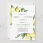 Lemon Modern Citrus Graduation Party 2023 Kaart (Voorkant)