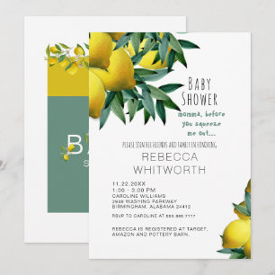 Lemon Momma voordat je me uit Baby shower knijpt Kaart