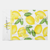 Lemon Monogram Botanisch Wit Theedoek (Horizontaal)