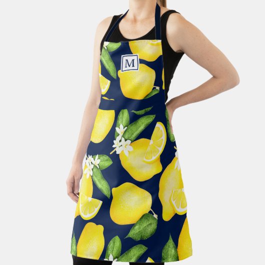 Lemon Monogram Citrus marine Blue Schort (Insitu)