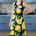Lemon Monogram Citrus marine Blue Schort<br><div class="desc">Maak kennis met het Citrus Monogram Citrus Schort, uw ultieme metgezel in de keuken. Dit is niet alleen een schort, het is een teken van je passie voor koken, een teken van je stijl, een verlengstuk van je culinaire persoonlijkheid. Het levendige citroenontwerp is niet alleen in het oog springend, het...</div>
