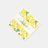 Lemon Monogram Citrus Pattern Servet (Hoek)