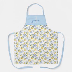 Lemon Monogram Naam Franse Landelijke Tegels Patro Schort