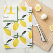  Lemon Monogram Naam Keukenhanddoeken (Quarter Fold)