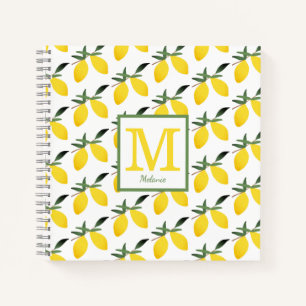  Lemon Monogram Naam  Notitieboek
