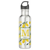  Lemon Monogram Naam Water Fles (Voorkant)