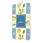 Lemon Monogram Name French Country Tile Pattern Luchtverfrisser (Links)