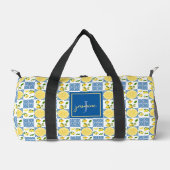 Lemon Monogram Name French Country Tile Pattern Plunjezak (Voorkant)