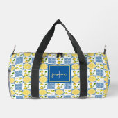 Lemon Monogram Name French Country Tile Pattern Plunjezak (Achterkant)