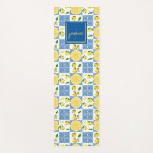 Lemon Monogram Name French Country Tile Pattern Yogamat (Voorkant)