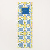 Lemon Monogram Name French Country Tile Pattern Yogamat (Achterkant)