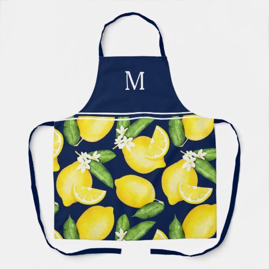 Lemon Monogram Navy Blue Schort (Voorkant)