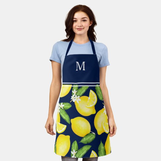 Lemon Monogram Navy Blue Schort (Gedragen)