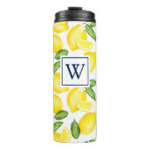 Lemon Monogram White Thermosbeker (Voorkant)