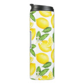 Lemon Monogram White Thermosbeker (Geroteerd rechts)