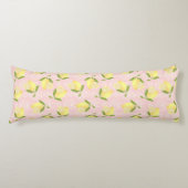 Lemon Motif Peach Lichaamskussen (Voorkant)
