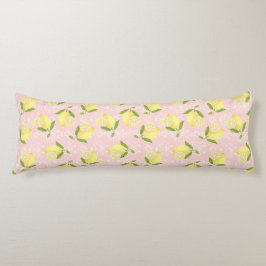 Lemon Motif Peach Lichaamskussen