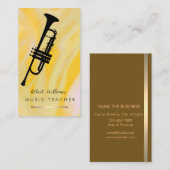 Lemon Music Trumpet Instrument Band Musicus Visitekaartje (Voorkant / Achterkant)