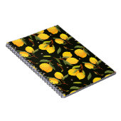 Lemon naadloos patroon. Handbeschilderde citroenil Notitieboek (Rechterzijde)