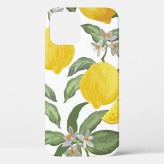 Lemon naadloos patroon. Tropische vruchtenbac Case-Mate iPhone Case