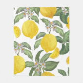 Lemon naadloos  patroon. Tropische vruchtenbac Fleece Deken (Voorkant)