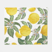 Lemon naadloos  patroon. Tropische vruchtenbac Fleece Deken (Voorkant (Horizontaal))